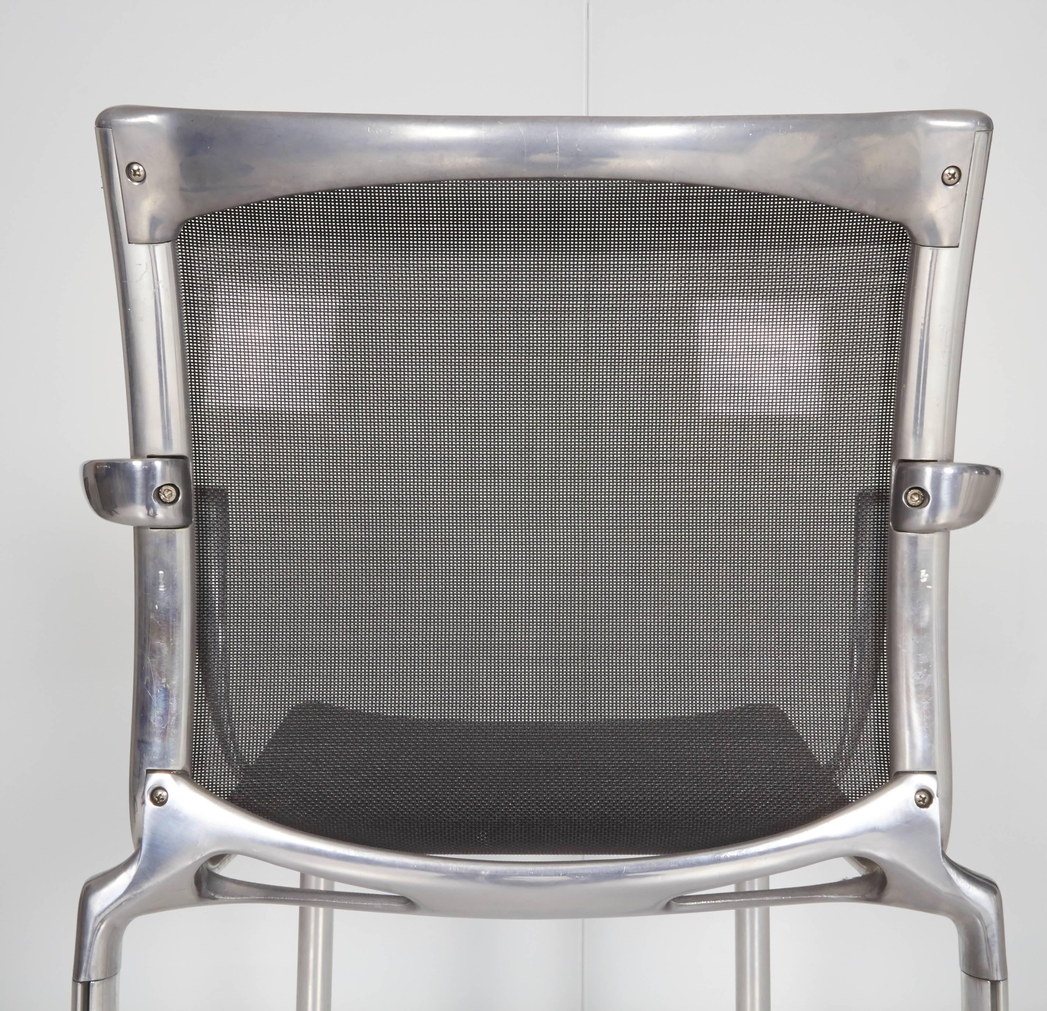 Nylon Steel Frame Arm and Side Chair For Sale