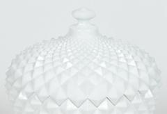 Vintage Large Footed Milk Glass Compote with Lid
