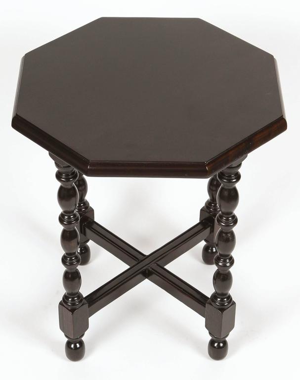 Small Vintage Walnut Side Table with Octagon Top at 1stDibs vintage