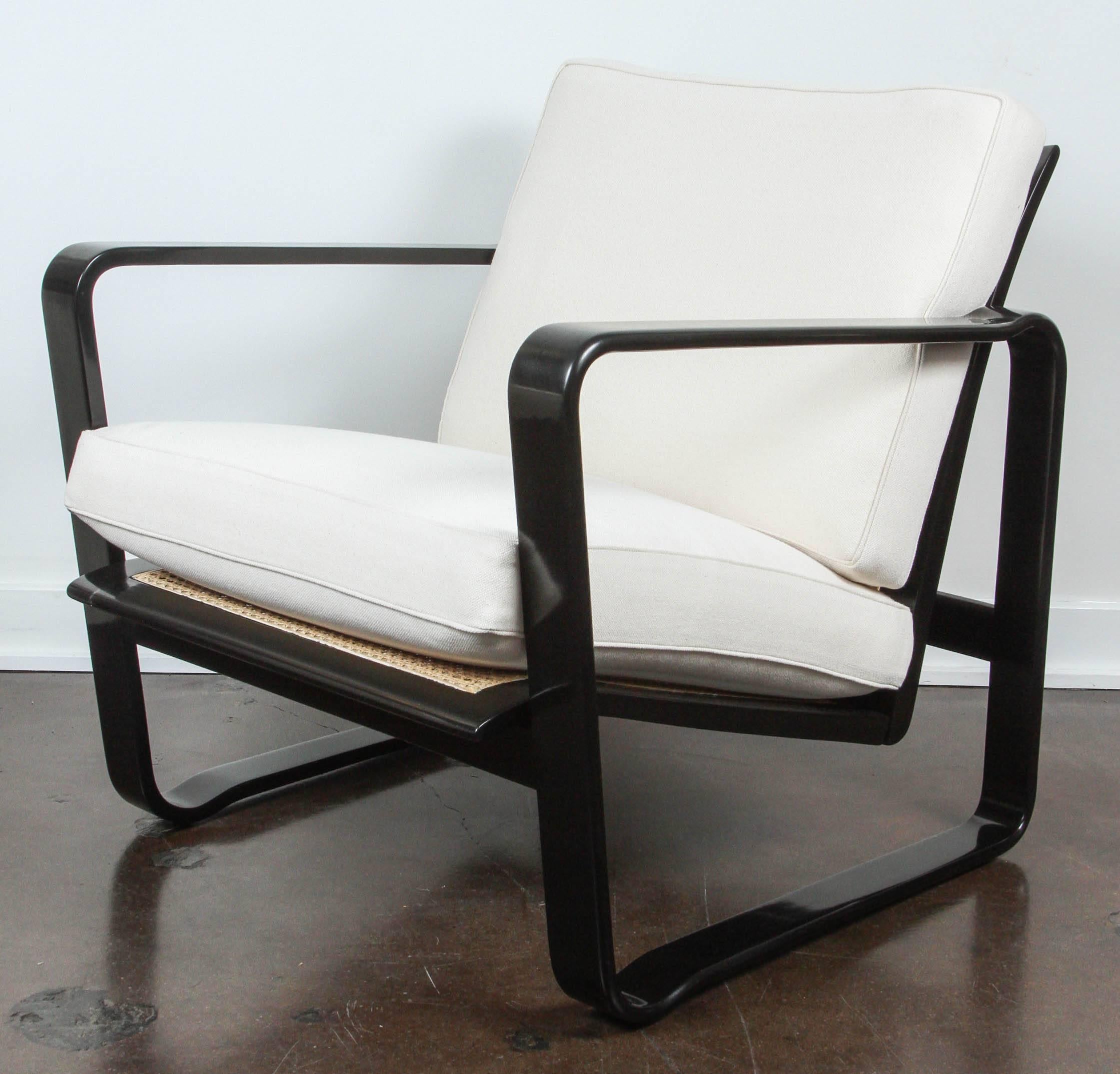 American Pair of Adjustable Modern Morris Chairs by Edward Wormley, Model No. 4731