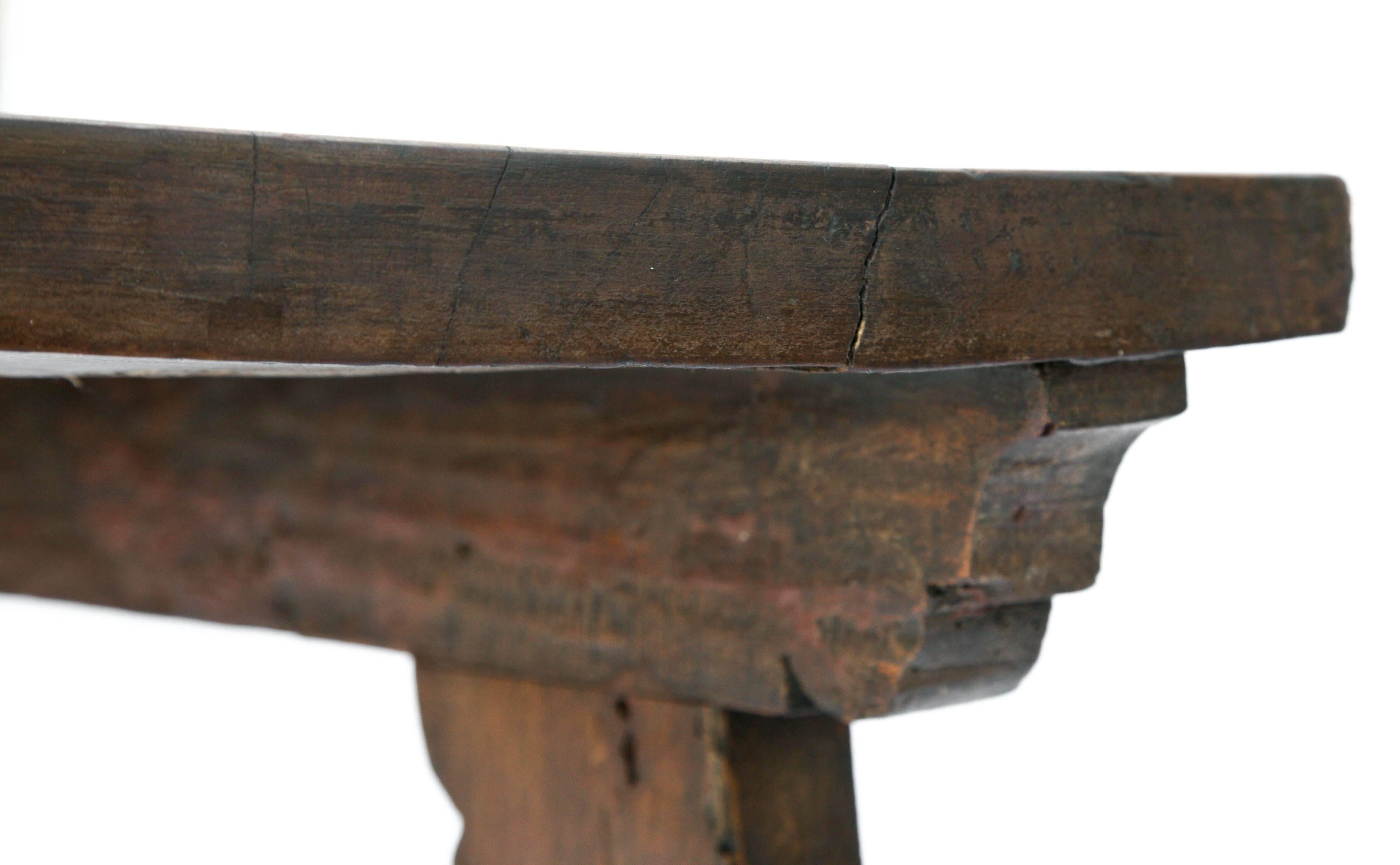 18th Century and Earlier 18th Century Walnut Demilune