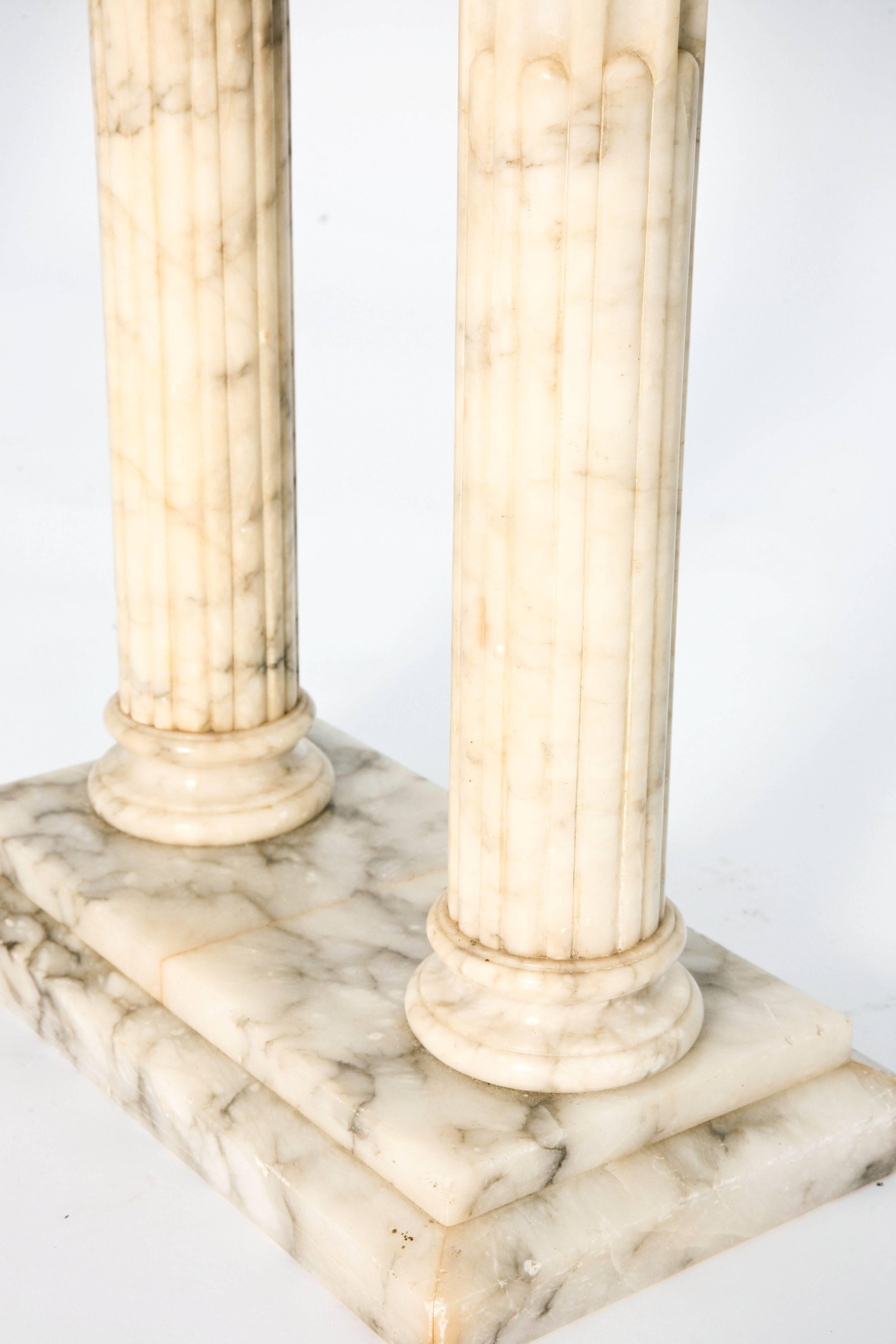 Pair of Italian Alabaster End Tables 1