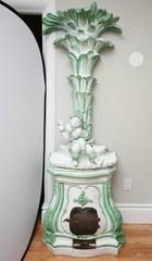 Italian Terra Cotta Chinoiserie Stove