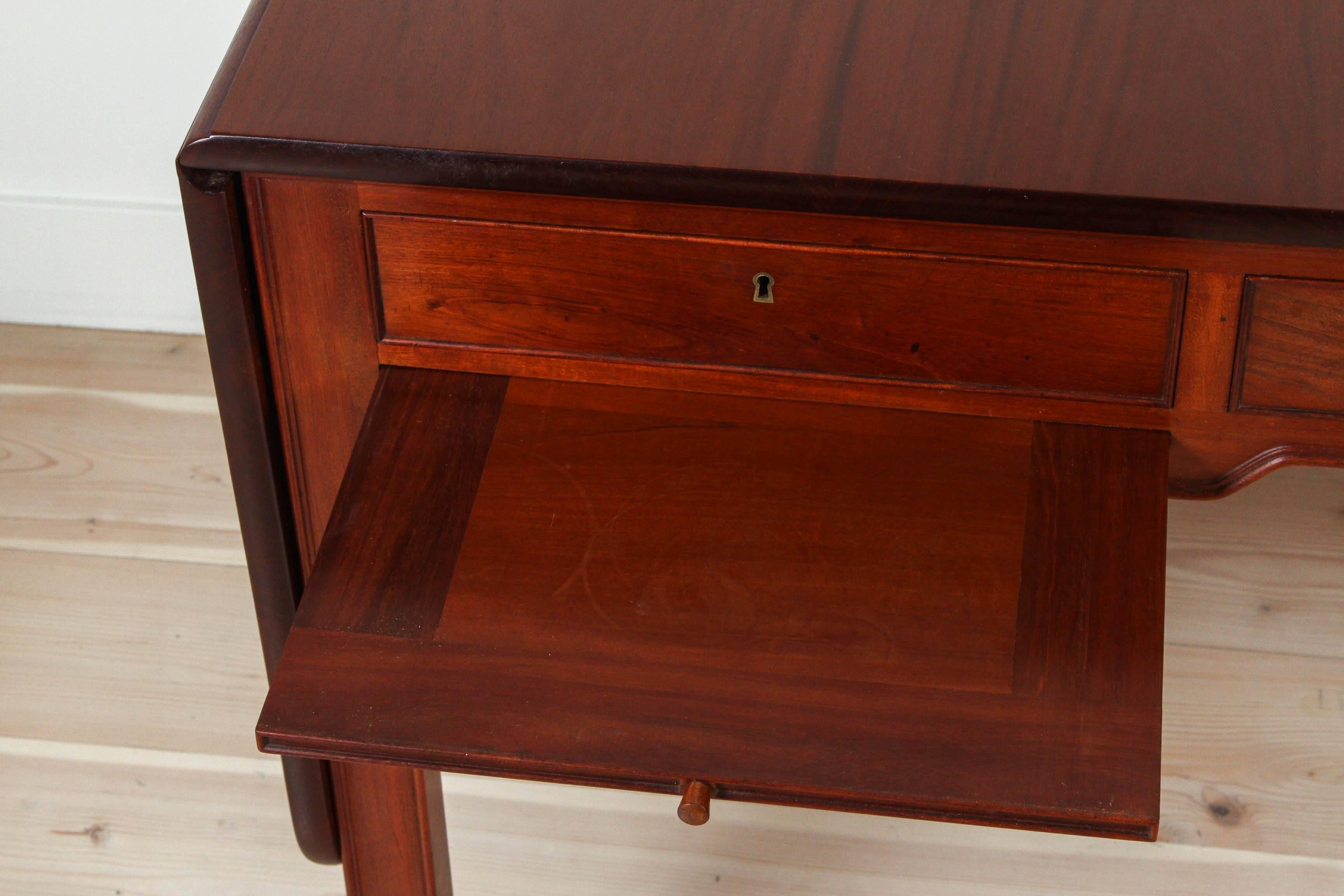 Danish Mahogany Desk Model 4155 by Kaare Klint for Rud. Rasmussen