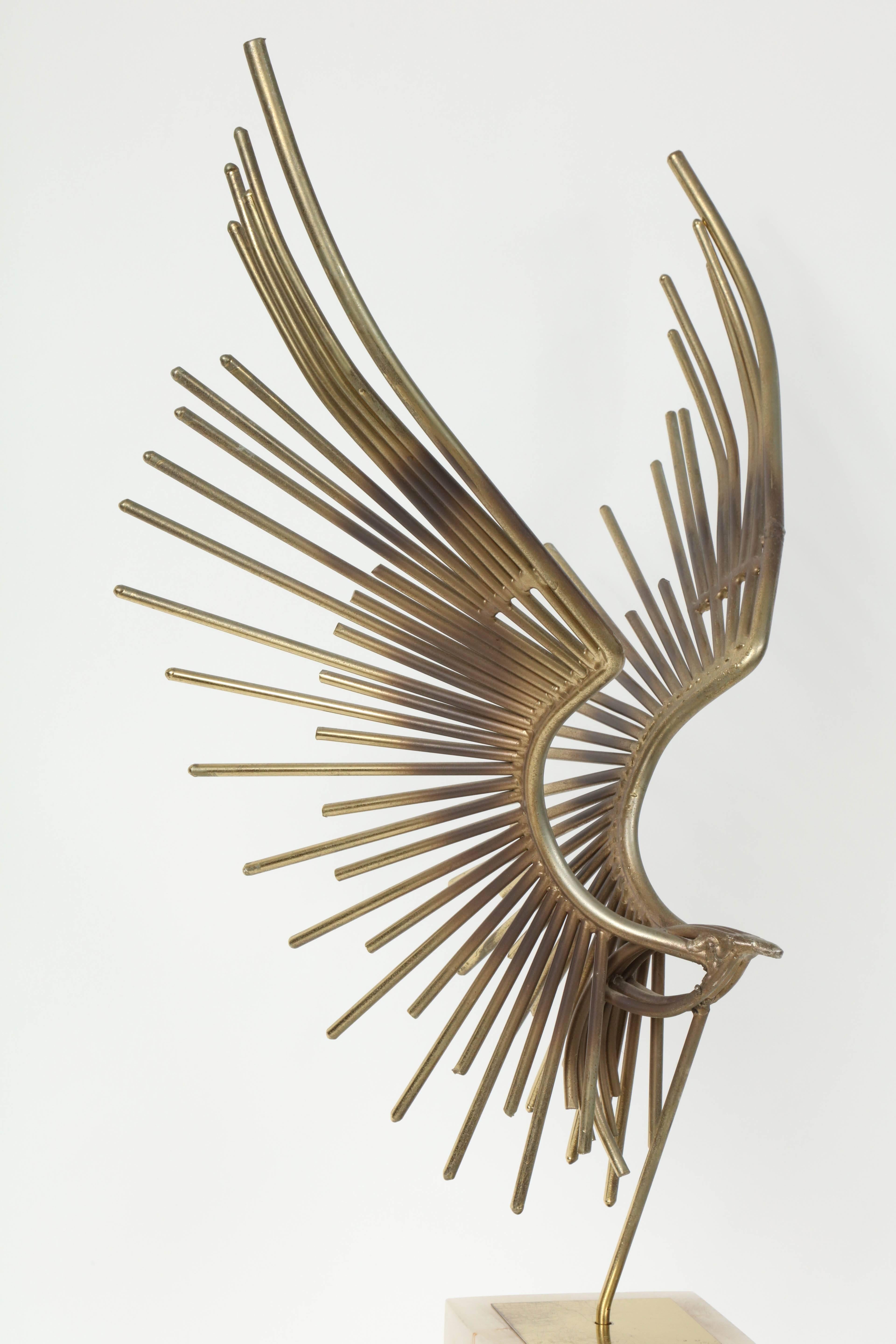 Mid-Century Modern C. Jere Welded Steel Bird Sculpture
