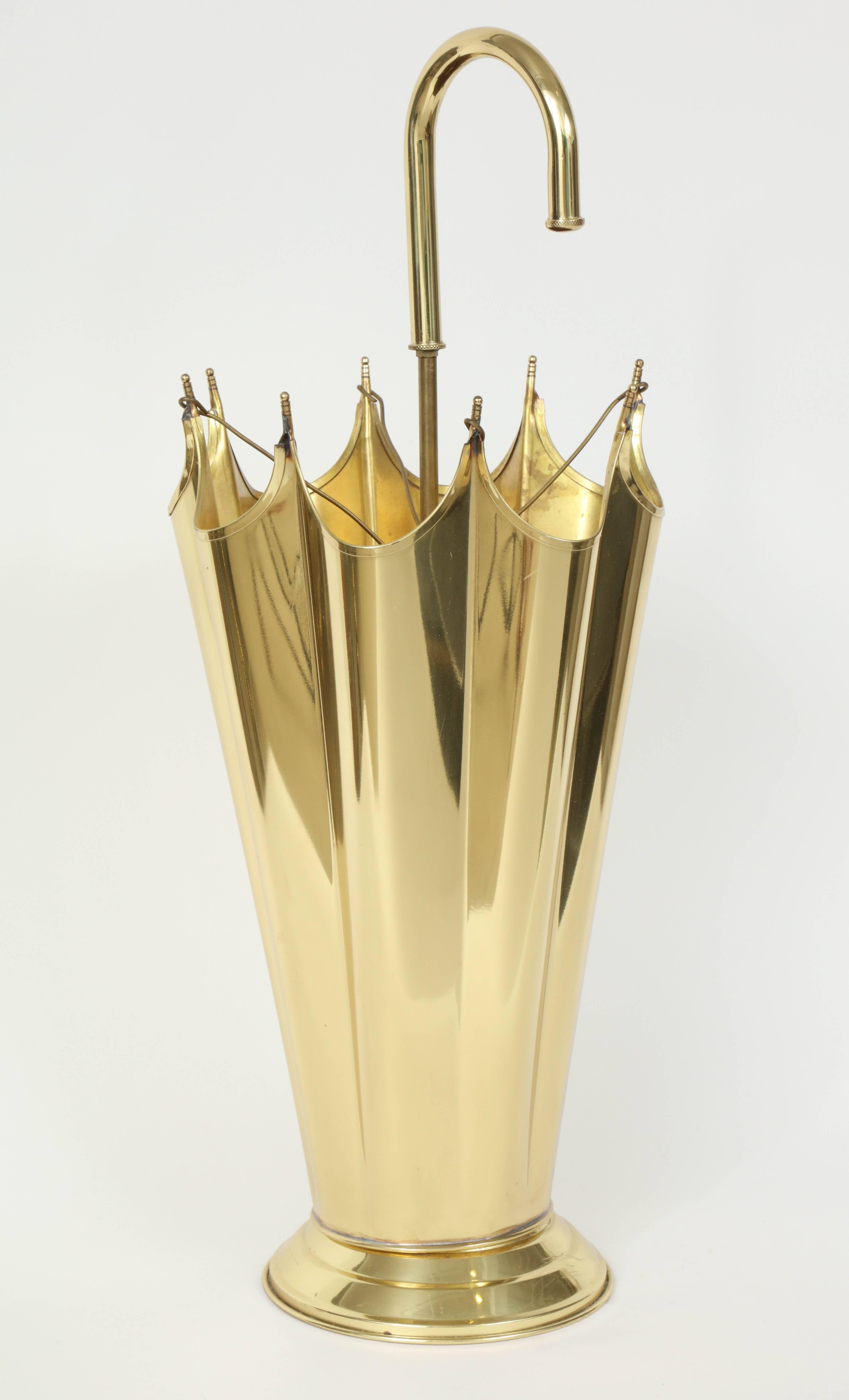20th Century Italian Brass Umbrella Holder