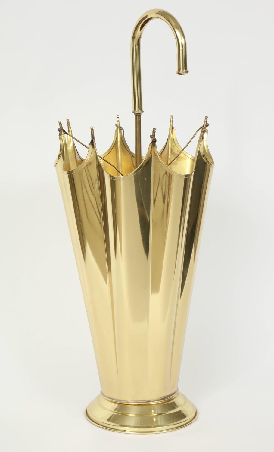 Italian Brass Umbrella Holder For Sale at 1stdibs