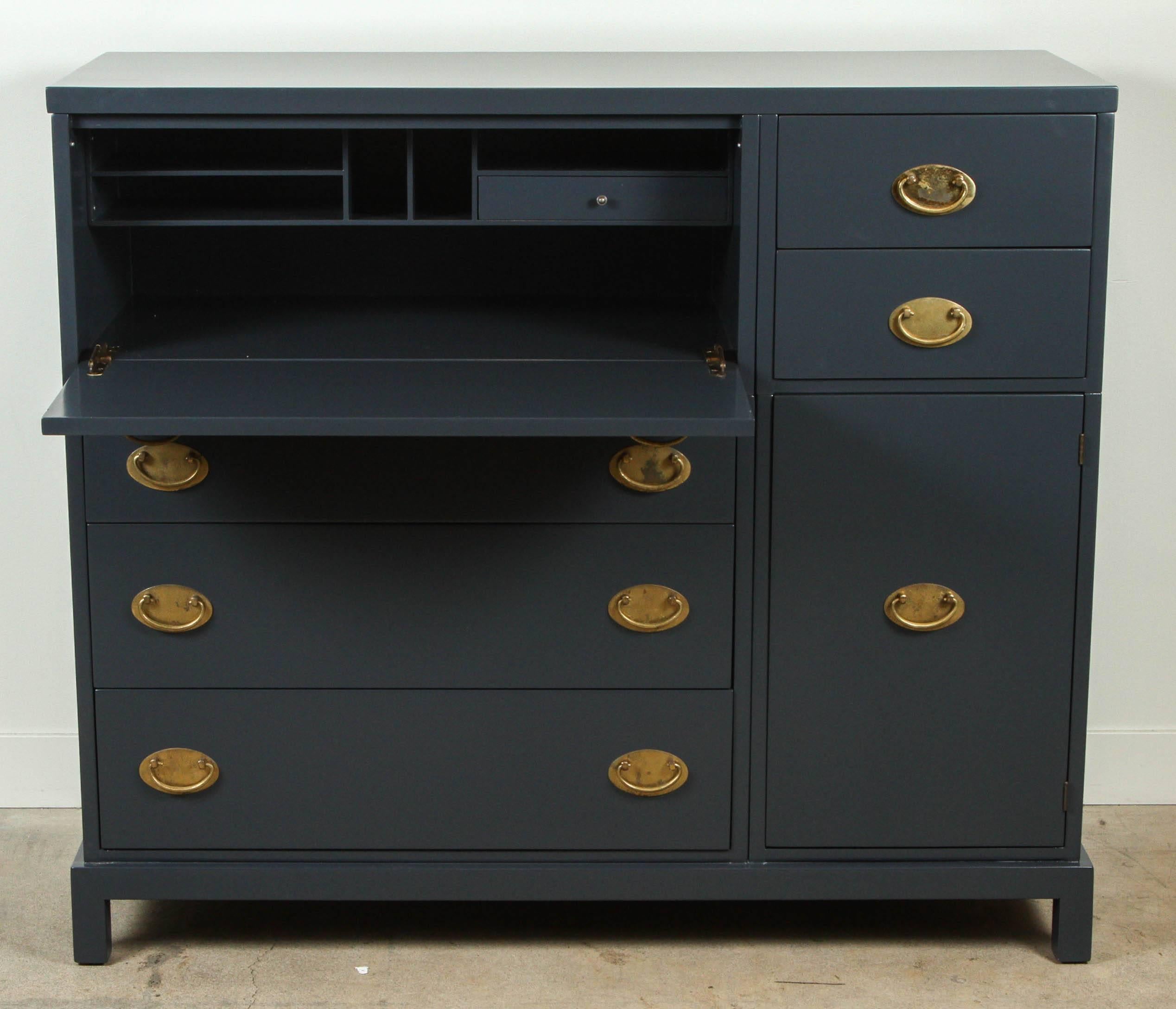 Lacquered Secretary or Dresser by T. H. Robsjohn-Gibbings for Widdicomb In Excellent Condition In Los Angeles, CA