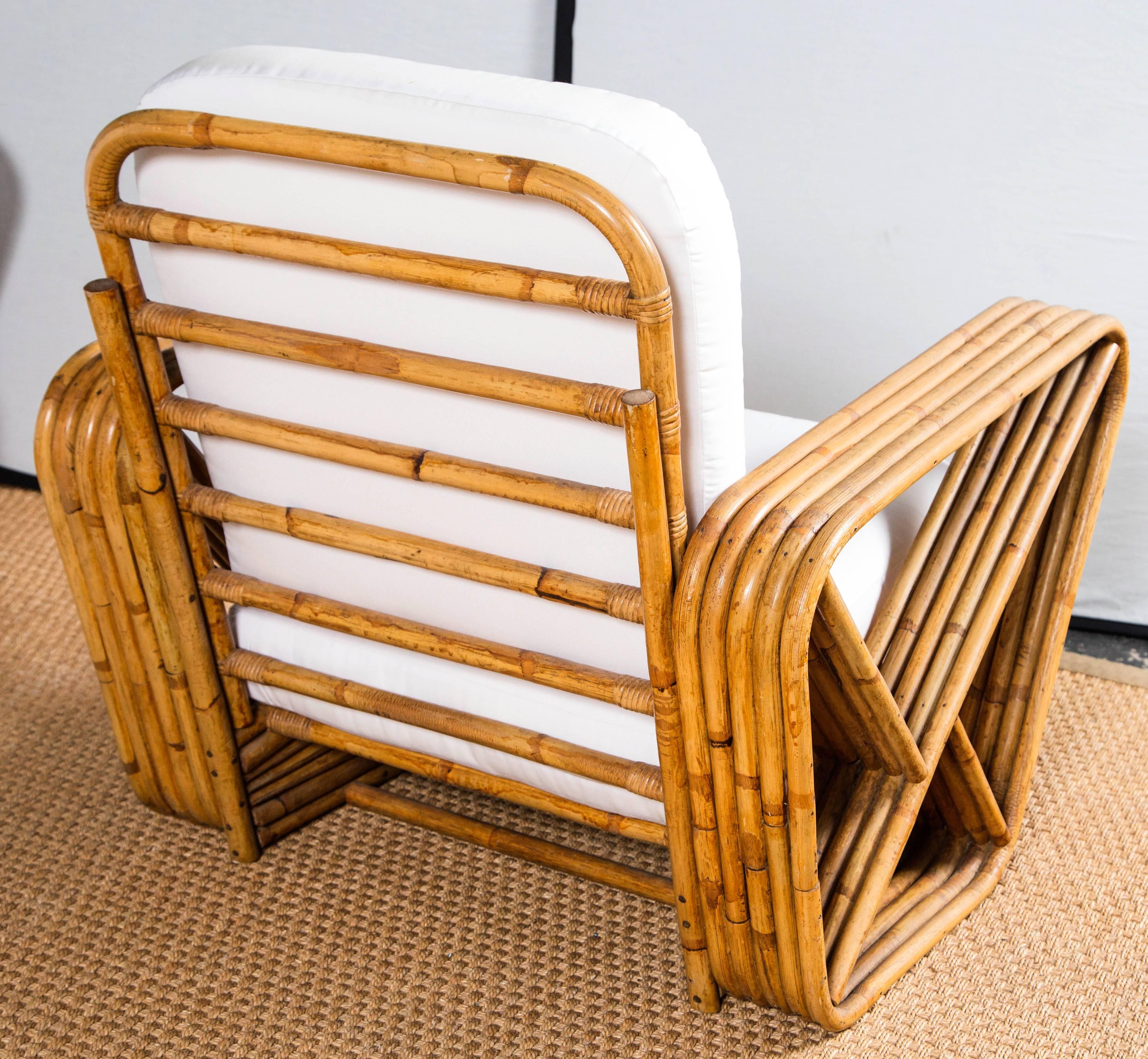 20th Century Rattan Set in the Style of Paul Frankl
