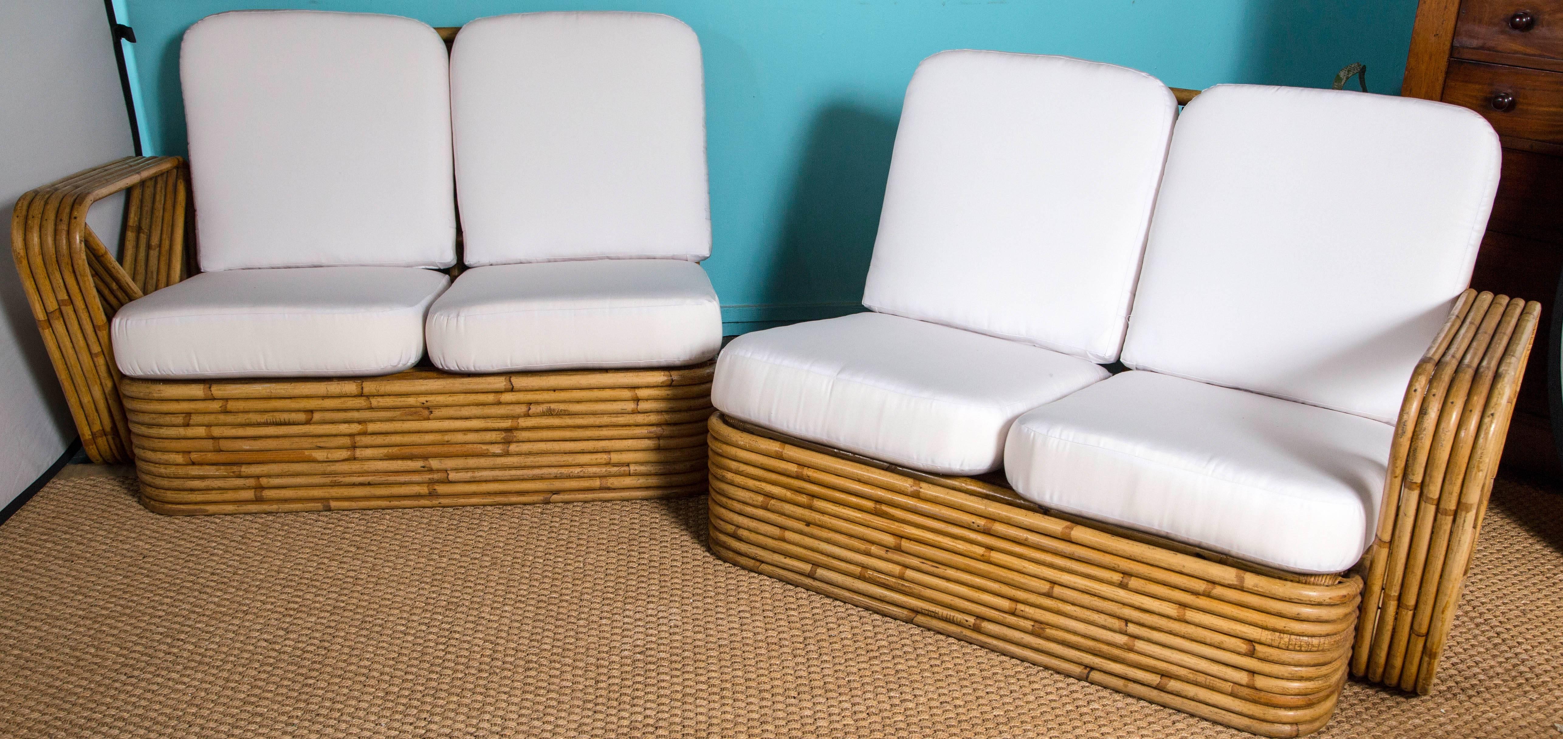 Rattan Set in the Style of Paul Frankl 1