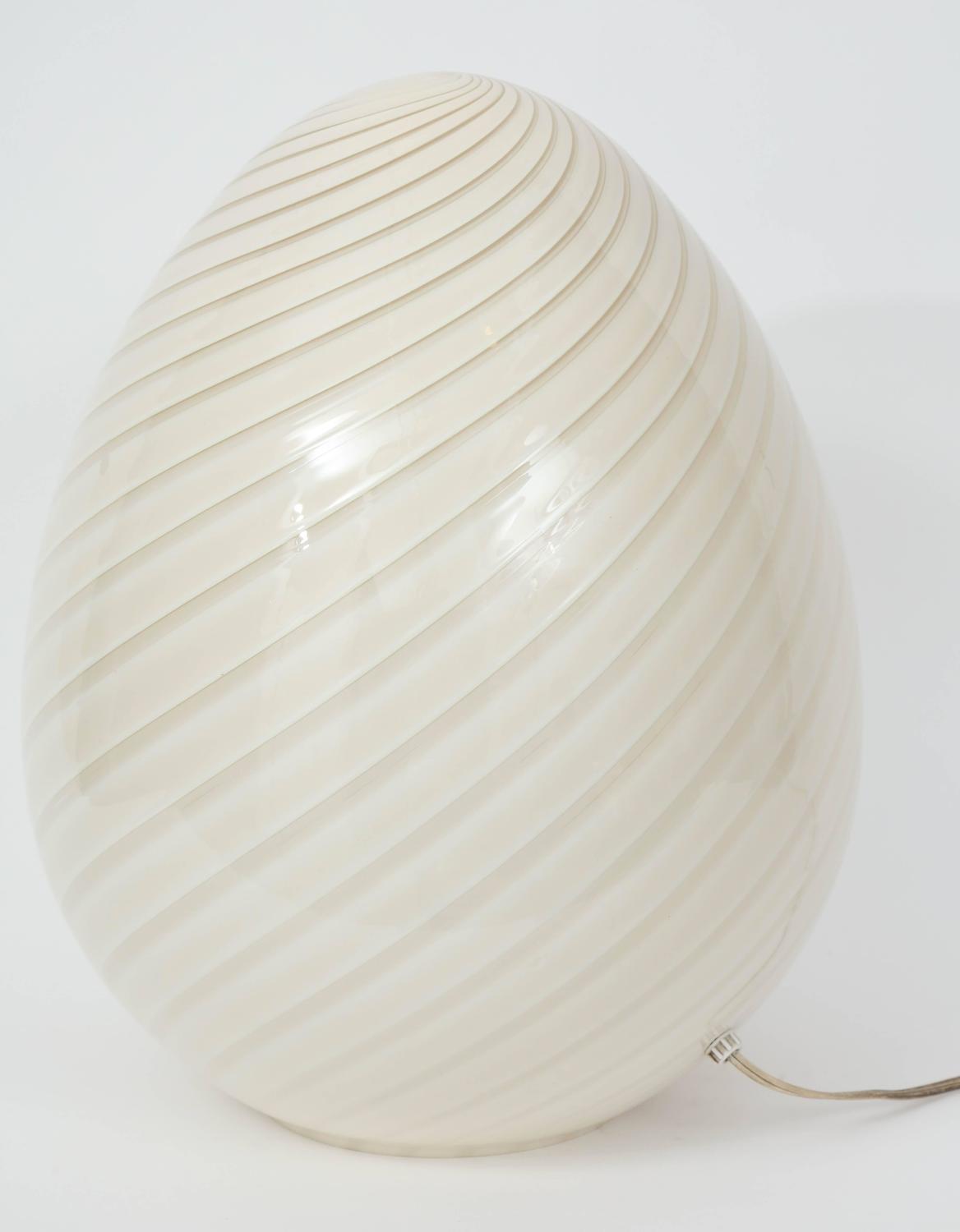 Table Lamp, Murano Large Egg For Sale at 1stdibs