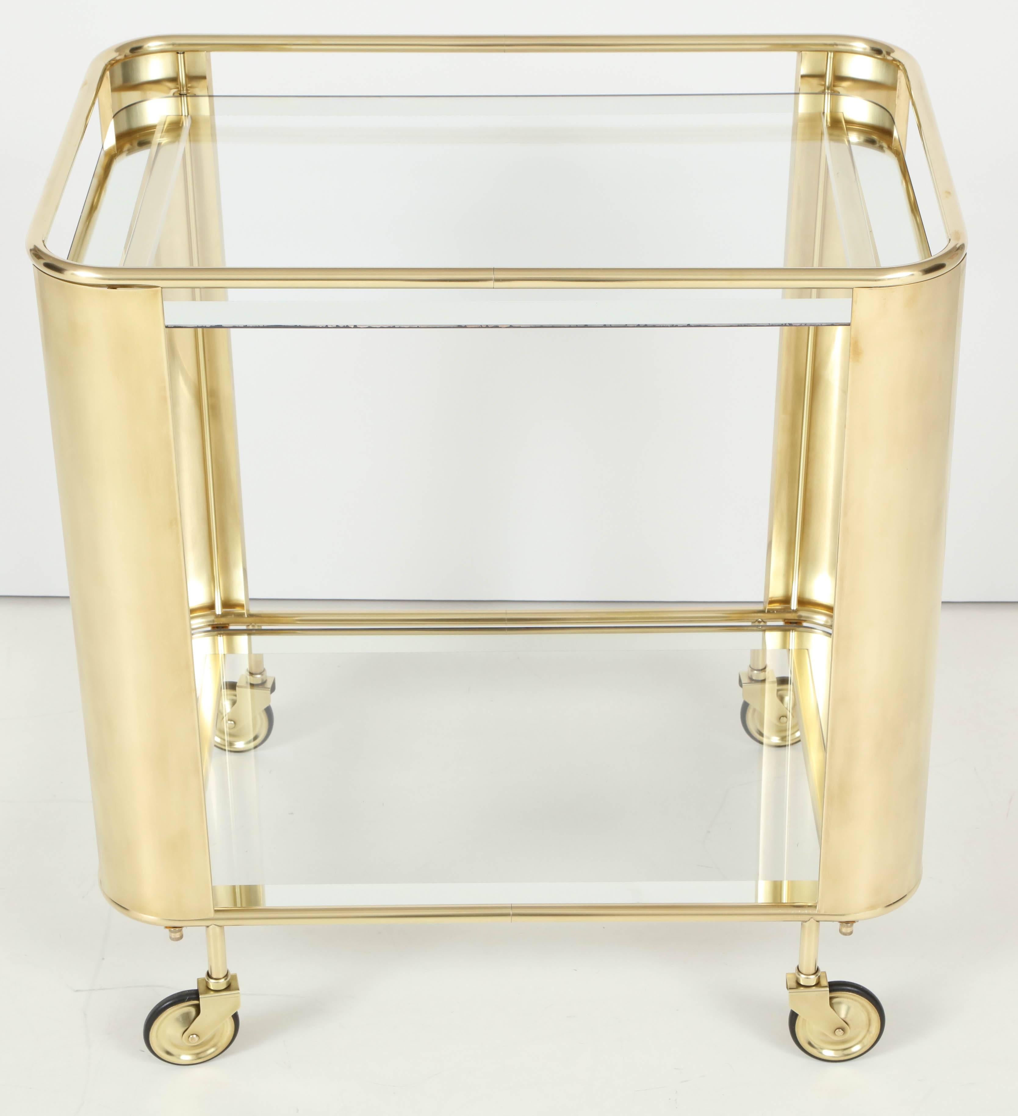 Polished Brass Bar Cart