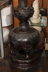 Japanese Bronze Lamp
