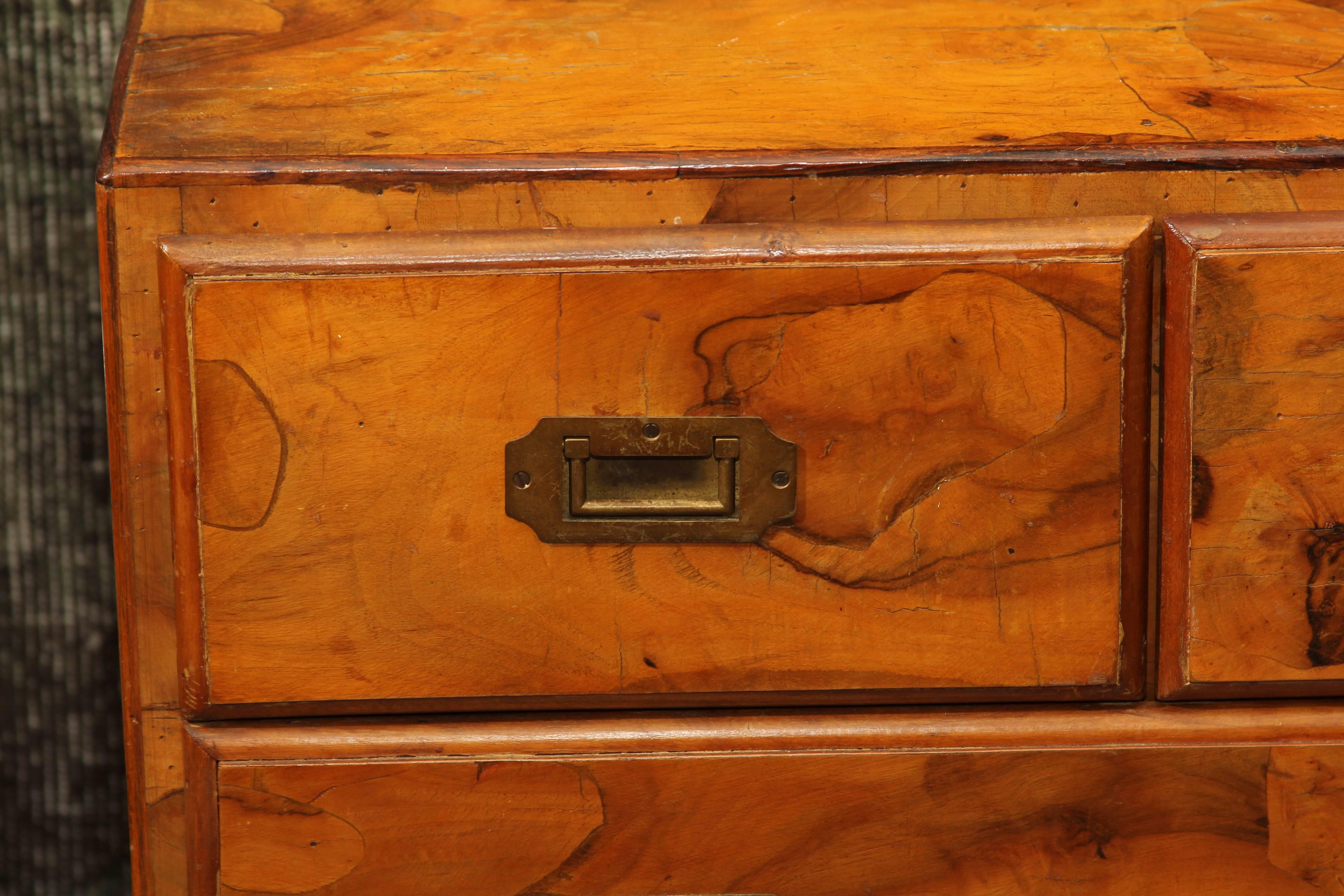 Italian Olivewood Chest In Distressed Condition In Seattle, WA