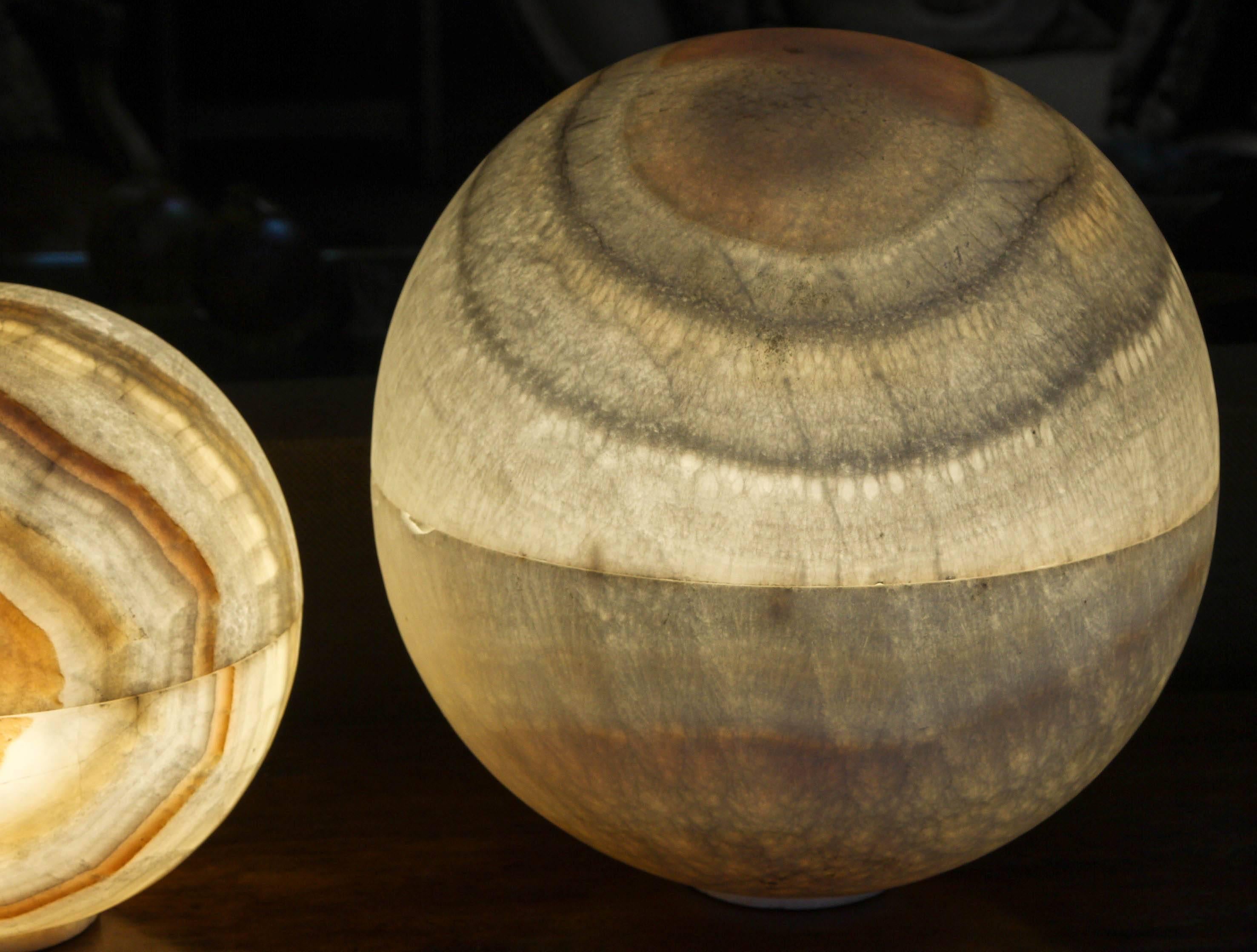 Carved Onyx Sphere Lighted Spheres 4