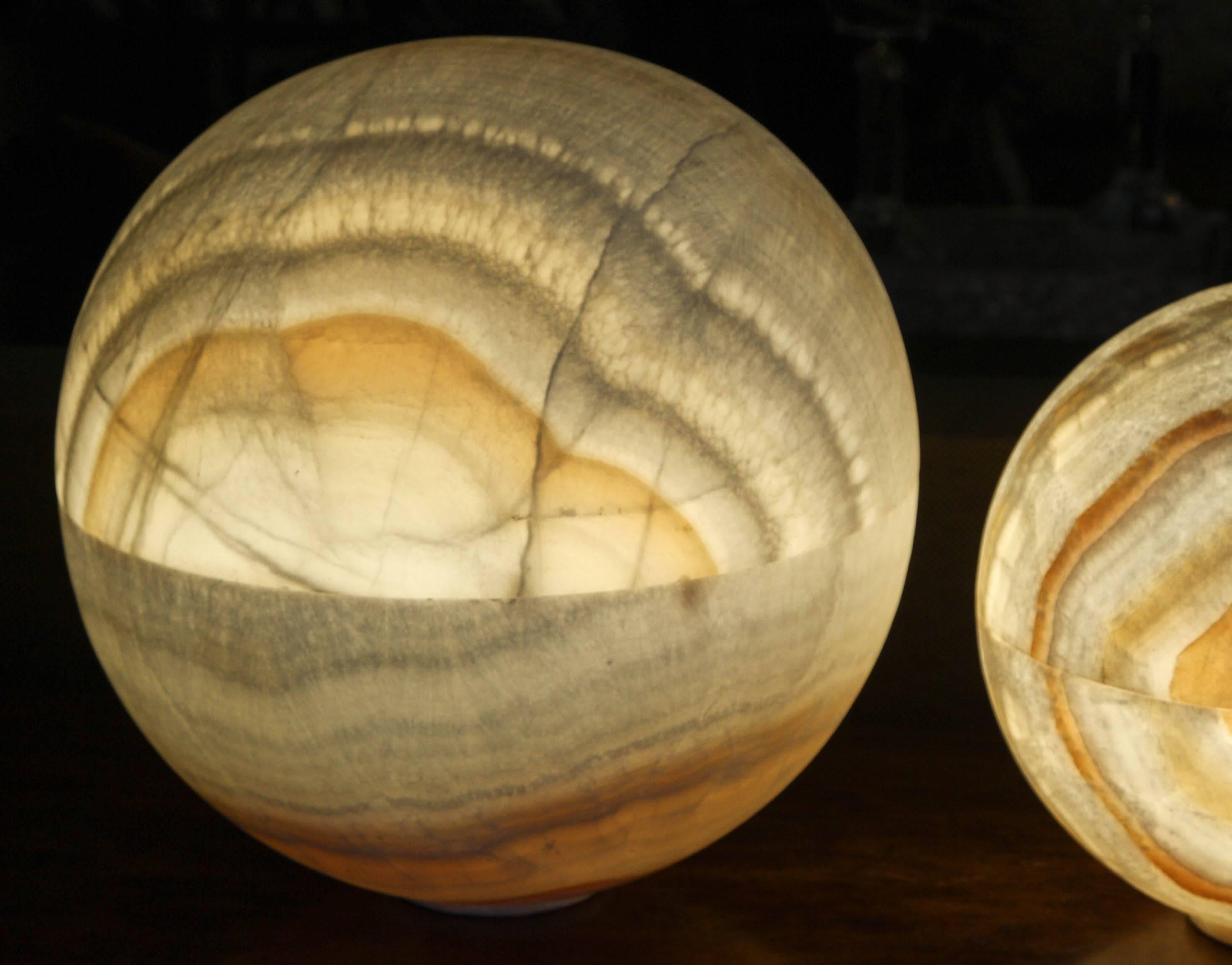 Carved Onyx Sphere Lighted Spheres 5
