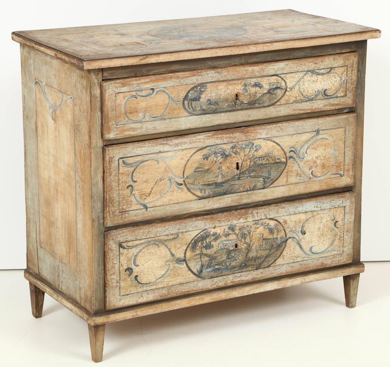 Painted Italian Commode at 1stDibs