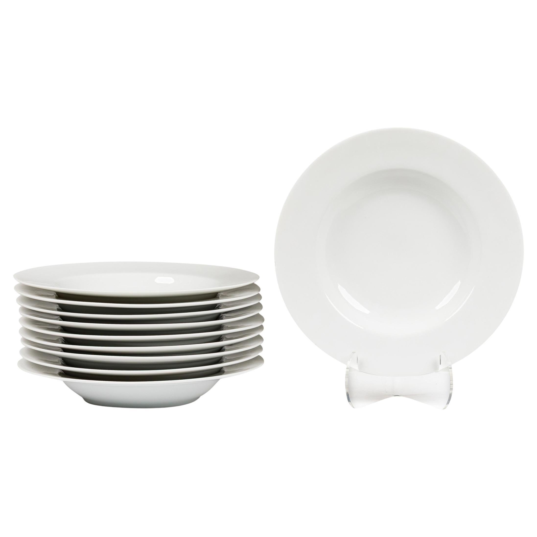 Contemporary White Soup Plates