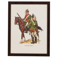 American Print Of Two Soldiers with Green Uniform