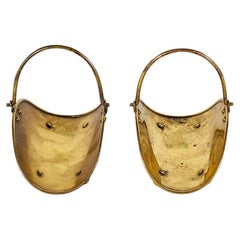 English Country Brass Log Holders