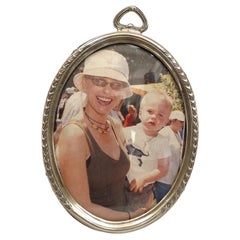 American Victorian Style Silver Oval Picture Frame