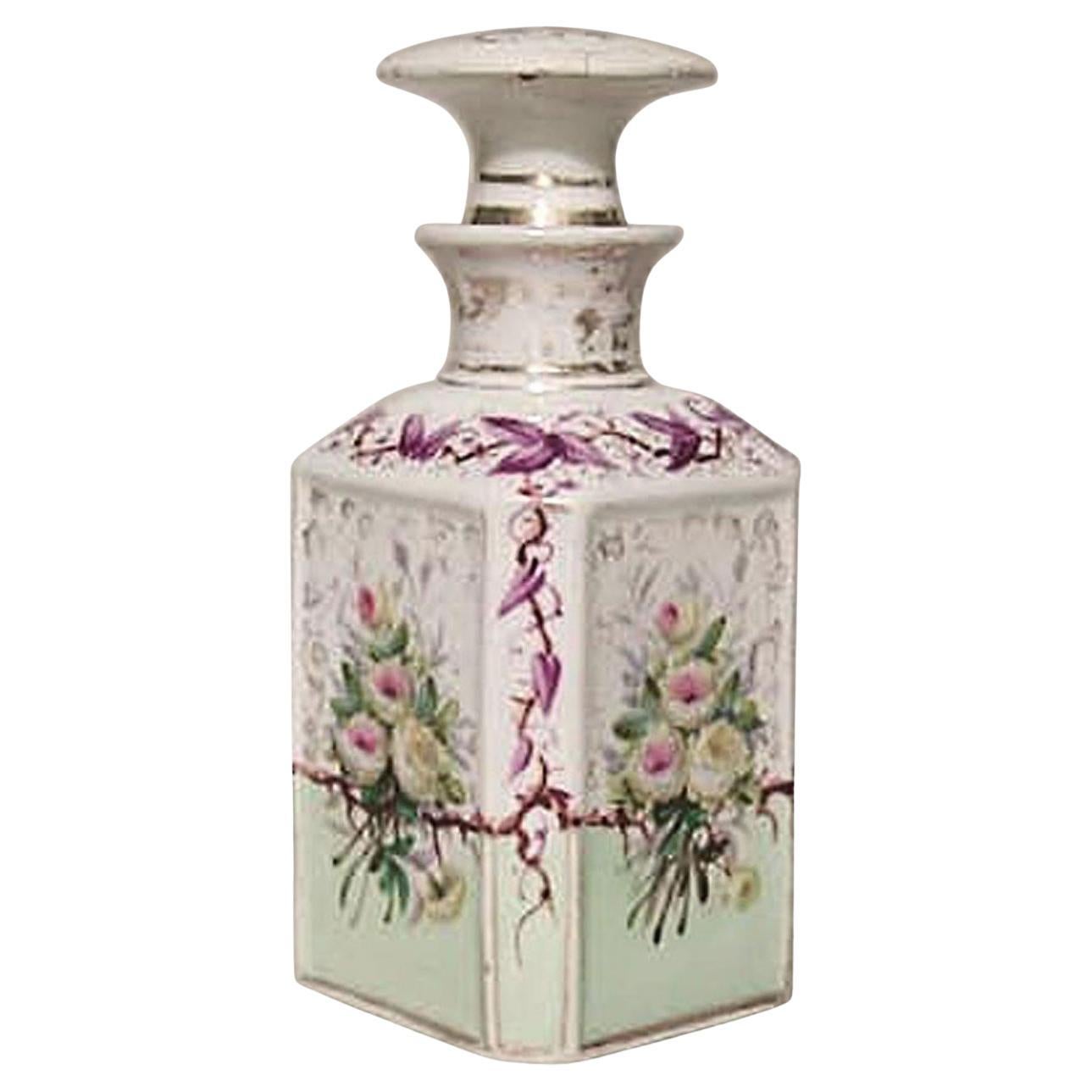 French Victorian Porcelain Perfume Bottle For Sale