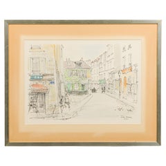 Vintage Jean Morel Paris street scene