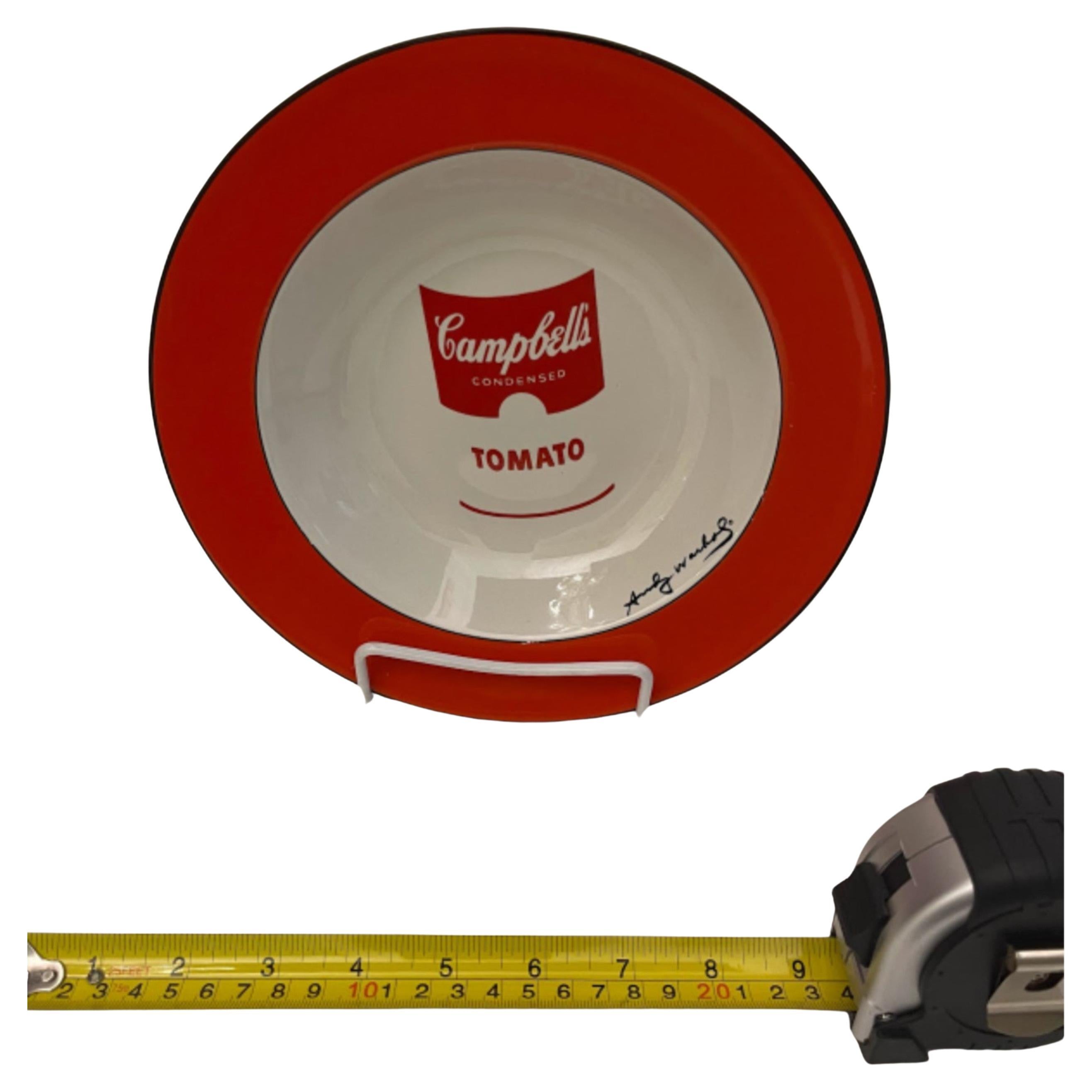 Andy Warhol American Modern Red Rim Disappearing Campbell's Soup Bowls (ciotole per zuppa di Campbell)