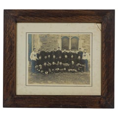 Fotografia vintage di una squadra di football collegiale americana