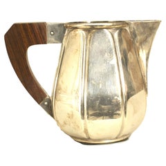 Brocca da crema francese in stile Art Déco in argento