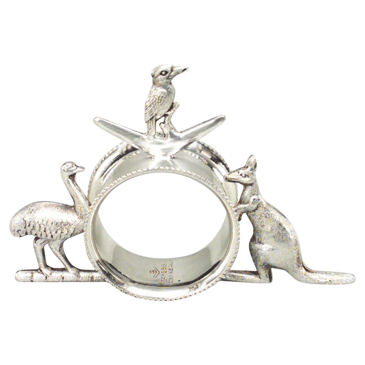 Pair of English Victorian Silver Plate Napkin Rings