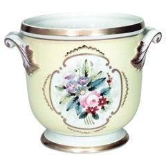 Vaso di porcellana francese vittoriano floreale