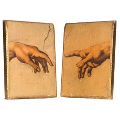 Pair of Mid-Century "Creation of Adam" Bookends