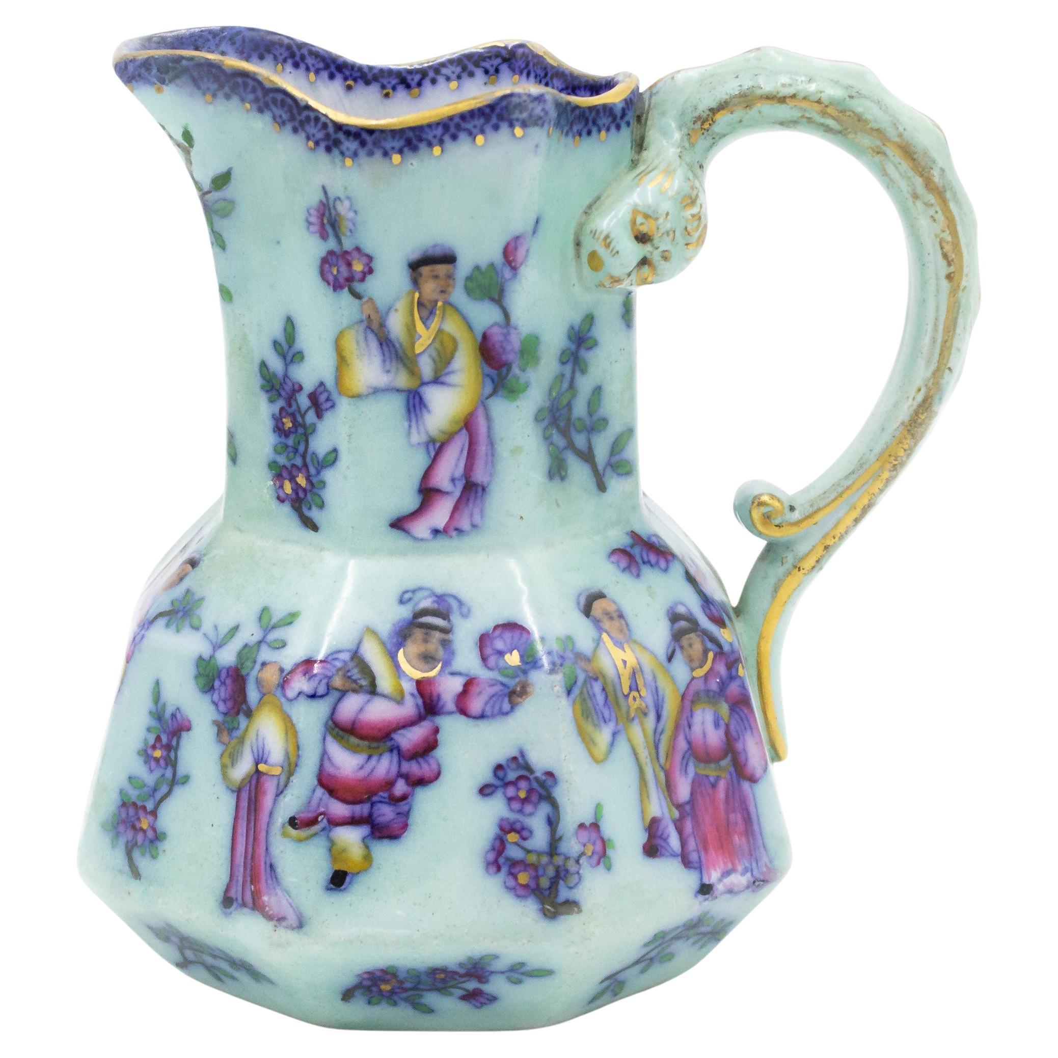 Chinoiserie Copeland Late Spode Blue Pitcher For Sale