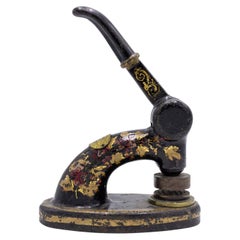 English Victorian Ebonized Seal Presser