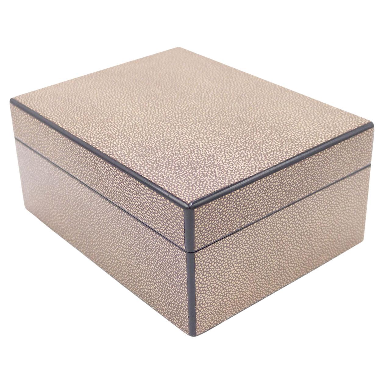 Rectangular Brown Shagreen Box