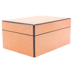 Rectangular Orange Shagreen Box