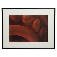 Photographie couleur détaillée de formes abstraites rouges