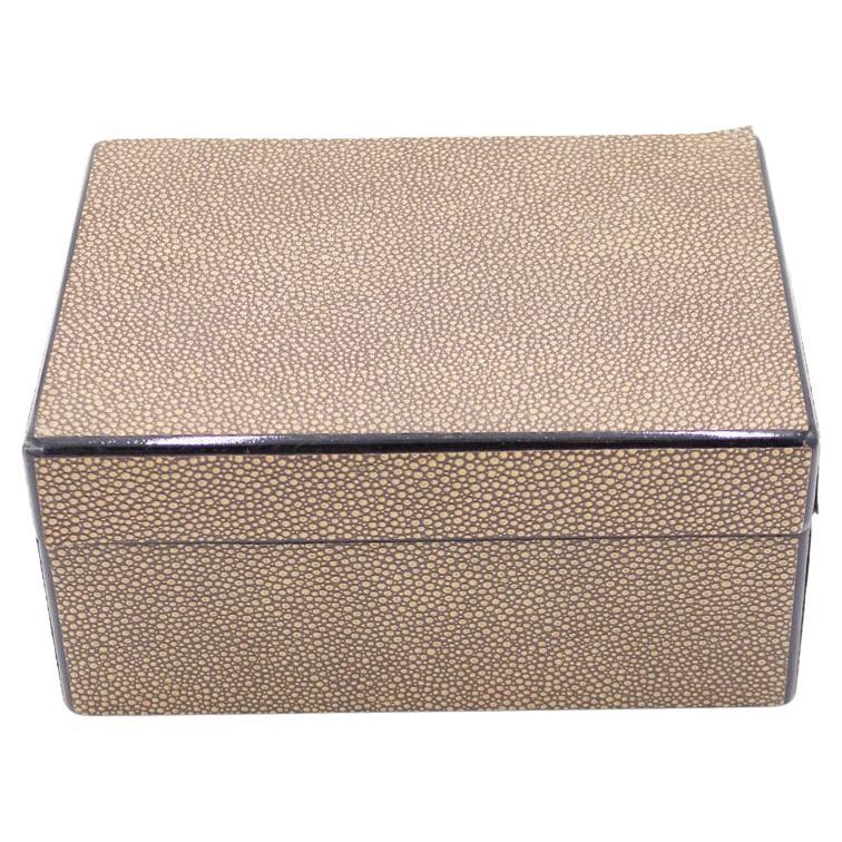Rectangular Brown Shagreen Box For Sale