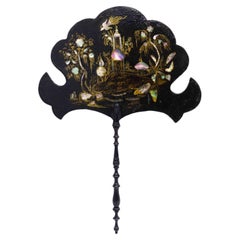 English Victorian Papier-Mache Fan