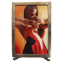 American Victorian Silver Metal Picture Frame
