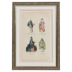 English Victorian Prints of 4 English Noble Attires