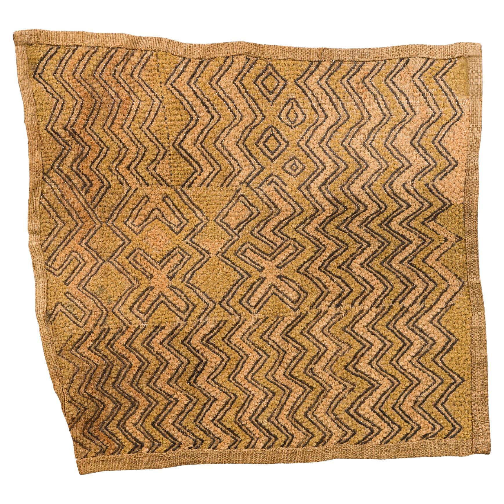 Mid-20th Century Cut-Pile Raffia Panel, Shoowa People, Kuba, D.R. Congo ...