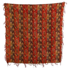 French Victorian Red and Multi Colored Table Cover