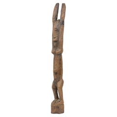 African Tanzania 20th Century Carved Wood Makonde Female Figure