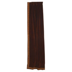 Italian Renaissance Style Brown Velvet Metallic Thread Drape