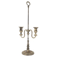 English Victorian Silver Plate Candleholder