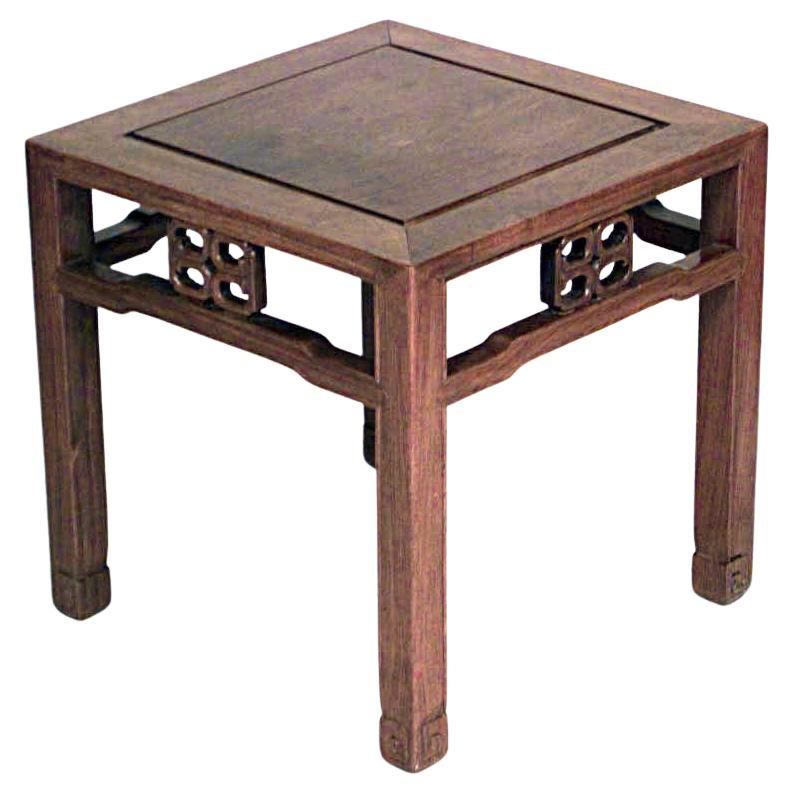 Asian Chinese Style Square Teak Coffee Table For Sale