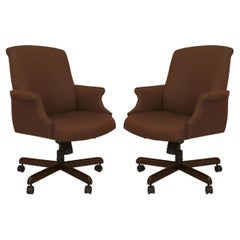 Contemporary Burgundy Upholstered Office Swivel Chairs