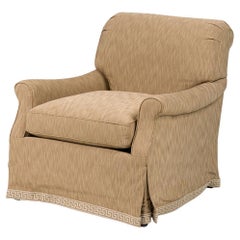 American Mid-Century Beige Round Back Armchair